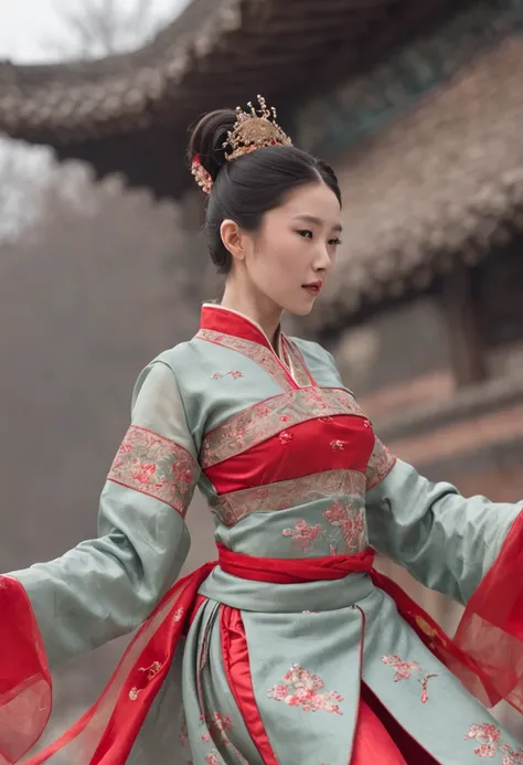 （wide angles，Ultra HD details，Masterpiece, hyper HD, Super detail, High details, Best quality, A high resolution,  Award-Awarded, Award-Awarded, 8K，），（Chinese Song dynasty beauties danced in skirts），（anatomy correct，Korean star face，The hands and face are ...