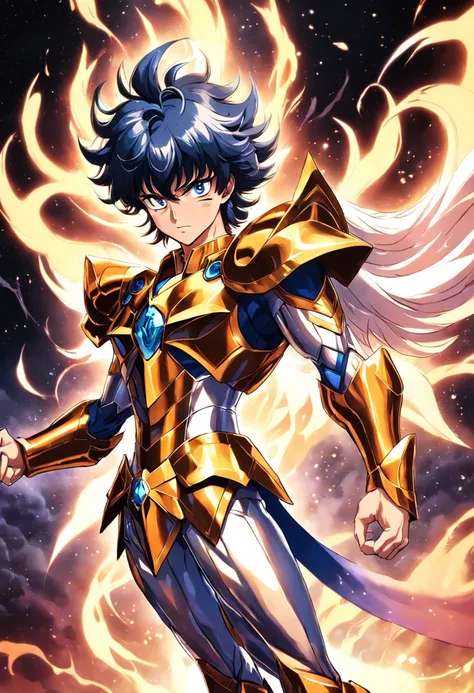 Saint Seiya，Fight in blood，Loyal guardianship，Fight bravely，Burning fighting spirit！