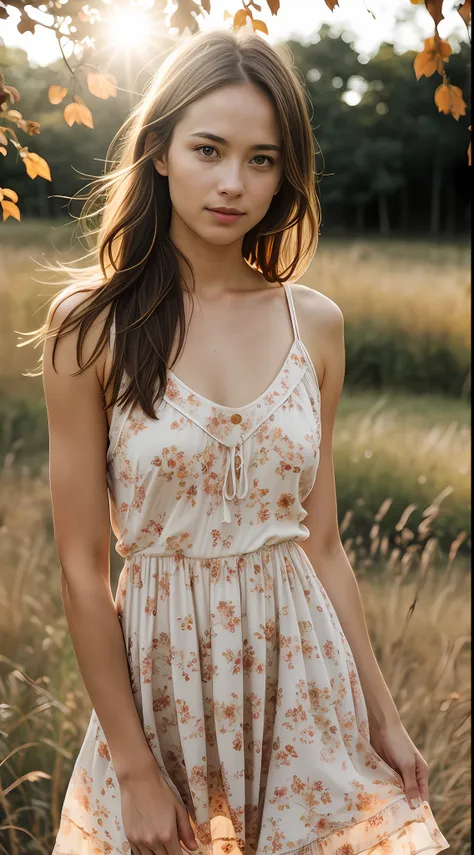 masutepiece, Beautiful Swedish woman, (Helena Mattson:Alicia Vikander:0.1), (Very short light sundress), (Small breasts), (athletic bodies), (Brown hair), (Long hairstyle), Outside, (Skin Texture:1.1), Best Quality, 超A high resolution, Raw photo, Nikon D85...