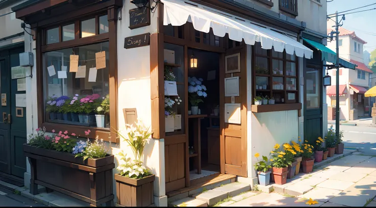 Small street flower shop