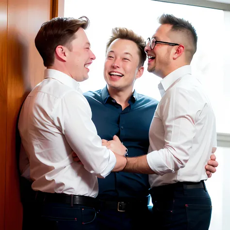 Elon musk quartets brothers laughs each other