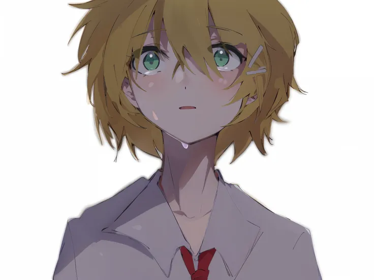 anime characters with blonde hair and green eyes in a tie, yandere, yandere, also, gapmoe yandere, iwakura lain, rei hiroe, anim...