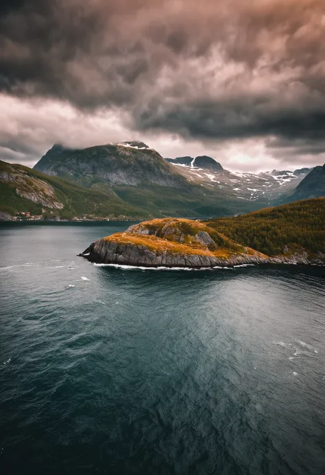 View the coast of Norway from the ferry