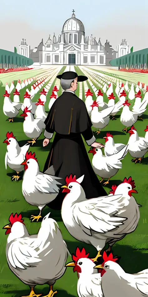 Chickens invade the Vatican