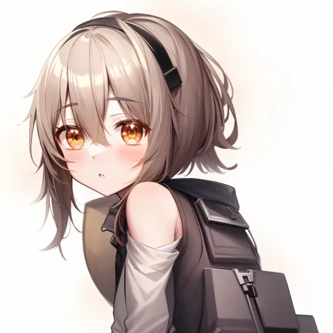 Anime girl with long hair and vest, girls frontline style, from girls frontline, Girls Frontline CG, Girl Front, Fine details. Girl Front, Kantai collection style, Female protagonist 👀 :8, girls frontline universe, anime visual of a cute girl, nier autoama...