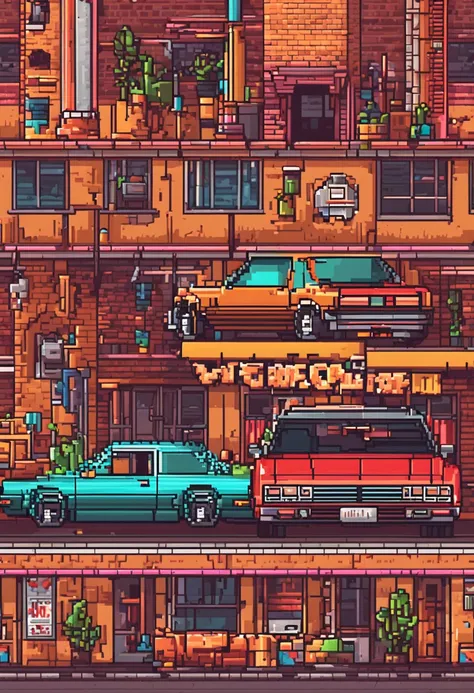 Pixel art car