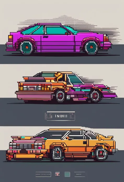 Pixel art car