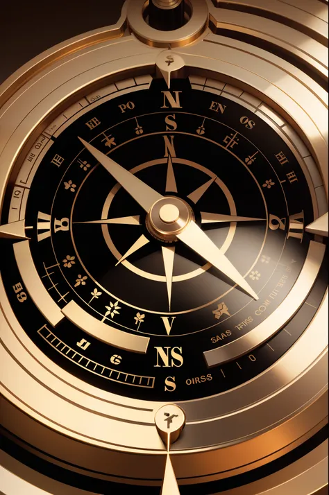 logo compass, large, compass main focus point, strong presence and sense of purpose, deep feel, red gold black colours,