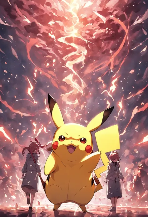 Pikachu、Jeni Turtle and Magic Frog Seed unfold spectacular images in a fierce battle with Hellfire-breathing Dragon。