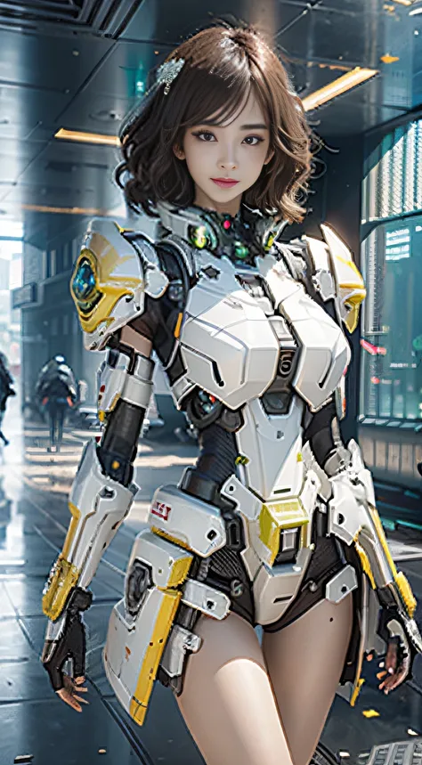 ((Best quality)), ((masterpiece)), (highly detailed:1.3), 3D,Shitu-mecha, beautiful cyberpunk women with her mecha in the ruins of city from a forgoten war, ancient technology,HDR (High Dynamic Range),Ray Tracing,NVIDIA RTX,Super-Resolution,Unreal 5,Subsur...