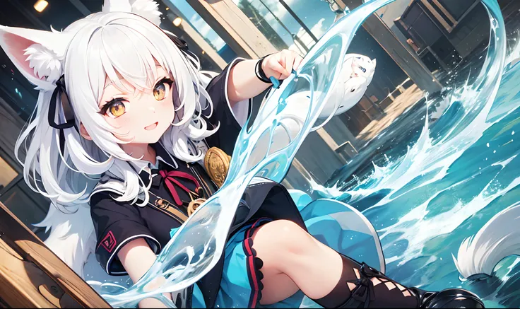 White hair loli fox girl