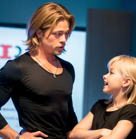 frau mit dem aussehen von brad pitt