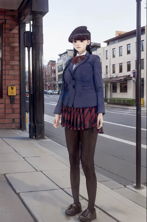 Komi standing on sidewalk