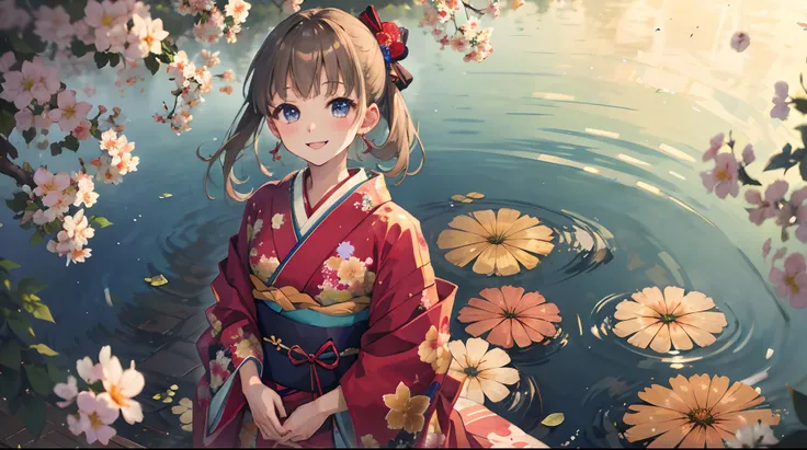 masterpiece, highres, best quality, 1girl solo, kamisato_ayaka, smile, kimono