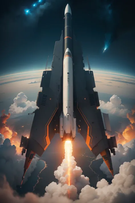 "Unleash your power"
Imagine capturing a breathtaking moment from above, Like a drone looking down on the scene. The atmosphere is filled with tension and raw power, Focusing on a futuristic rocket that attracts attention. This time, The rocket is located ...