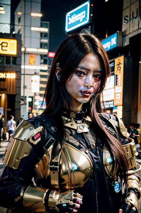 Arapei girl in futuristic costume standing in the city at night, dreamy cyberpunk girl, Cyberpunk 2 0 y. o model girl, Hyper-realistic cyberpunk style, cyberpunk beautiful girl, girl in mecha cyber armor, female cyberpunk anime girl, cyberpunk anime girl, ...