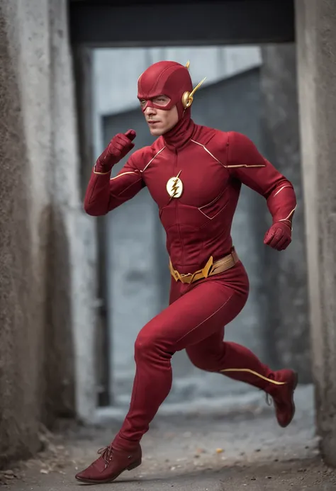 the flash in action, mcu, best entrence pose, ultra detail, 8k,