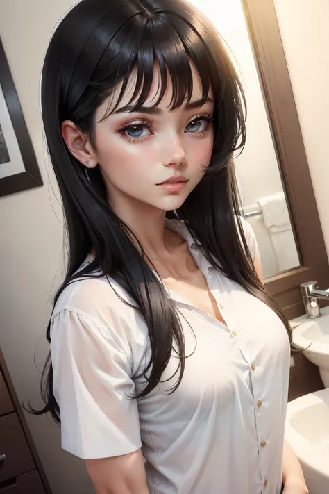 Neat and clean beauty with black hair