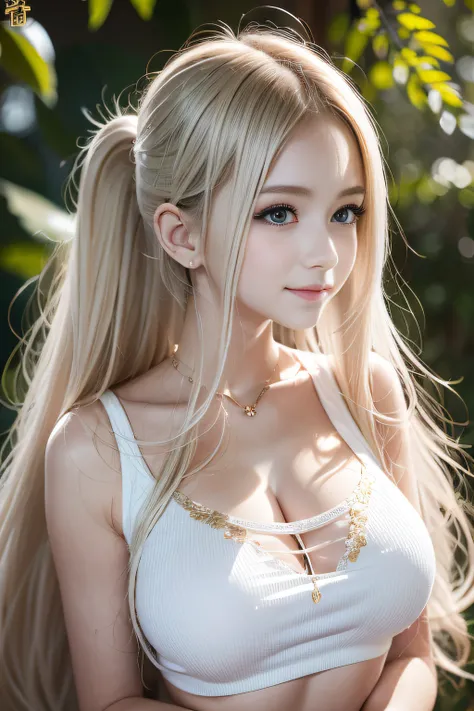 porate、School uniforms、bright expression、poneyTail、young and shiny white shiny skin、Best Looks、Gold reflects light、Platinum blonde hair，Shine brightly、Shiny light hair,、Super long silky straight hair、Beautiful bangs that shine、Big blue eyes sparkling，Like ...