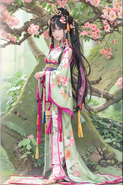 beautiful girl wearing,an ancient chinese woman's lingerie,full  body detail