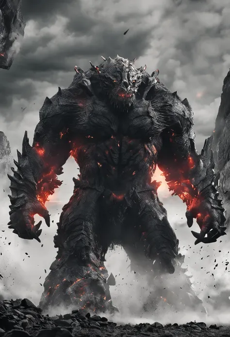 Cinematic images，hell，magma，火焰，（（Super huge, Thick and sharp giant claws）），（（（Black antique hideous scales））），（（（The scales are covered with thick barbs）））（（Super thick and terrifying scales）），Wrap the whole body，（（Bloodthirsty and murderous devil man）），sl...