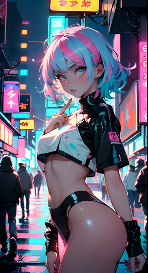 cute little cartoon loli,(((little loli,small tiny body,petite))),(((6 years old))),((extremely cute and beautiful liquid paint hair haired anime girl walking down the street)),

(((flat chest))),saggy breasts,short hair,(((liquid paint hair:1.1,neon purpl...