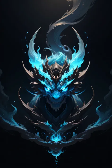 Close up of blue swirl of smoke on black background, cyan chinese dragon fantasy, Breathe in the blue flames, luminous water elemental, Magic Blue Fire, bluefire, emerging from blue fire, blue fire powers, bluefire!, Blue Flame, Blue dragon, Blue fireball,...