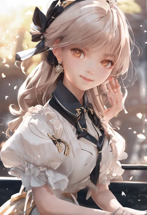 (Raw foto:1.2), (Photorealsitic:1.4), a beautiful detailed girl, Twin-tailed、extremely detailed eye and face, beatiful detailed eyes, a smile、huge filesize, ultra-detailliert, hight resolution, ighly detailed, top-quality, ​masterpiece, illustratio, CG, un...