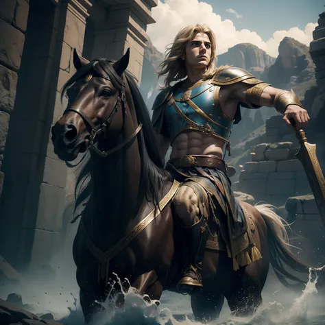 "In the realm of epic legends, witness the awe-inspiring tale of Alexander the Great, a fearless conqueror, unfurling before you. Epic, legendary, and mysterious."