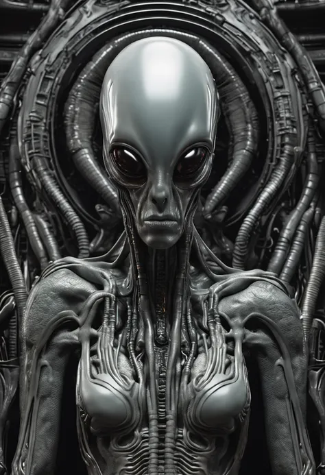 Realistic Human Perfect Style Alien Scene HR Giger Style