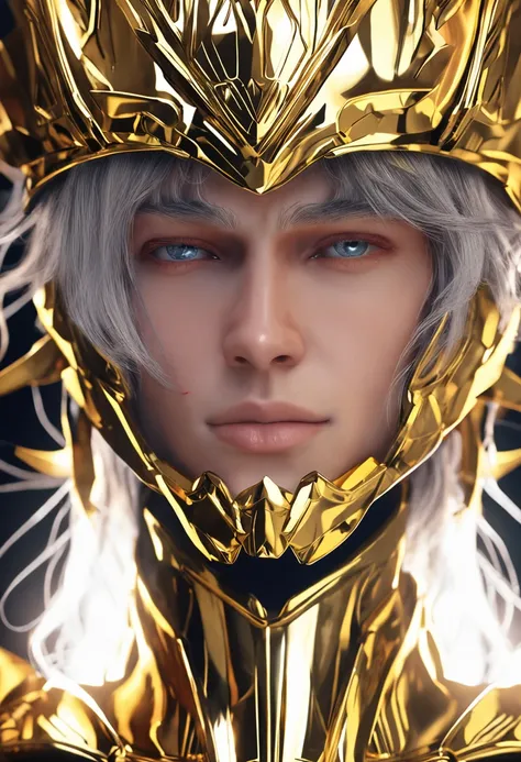 Libra Golden Saint Seiya，Close-up，of a real，Facial features are carefully depicted，Realistic skin texture，Dark style，depth of fields，high light，Real light，Ray traching，oc rendered，Hyper-realistic，best qualtiy，8K，Works of masters，super-fine，Detailed pubic h...