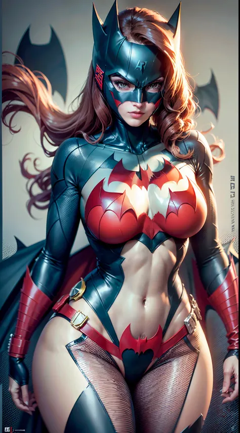 ((Batwoman)) , seios grandes , medium hips, (( ultra realista )), TM Ninja branco, poster style, Icons, cores vibrantees, estilo vetorial, arte digital, 4k, detalhes intrincados, Hipnotizante, feito profissionalmente, Beautiful vector illustration, 12k res...