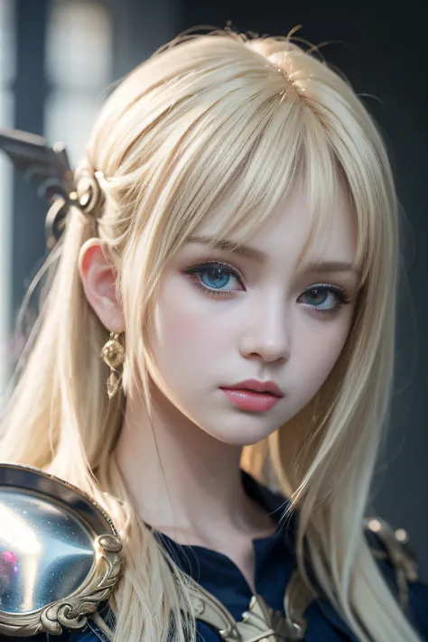 bright expression、poneyTail、Young shiny shiny white shiny skin、Best Looks、Blonde reflected light、Platinum blonde hair with dazzling highlights、shiny light hair,、Super long silky straight hair、Beautiful bangs that shine、Glowing crystal clear attractive big ...