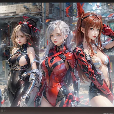 ((​masterpiece:1.4)、(top-quality:1.4)、(reallistic:1.7))、Dirty pair、Sexy duo、Super sexy daughter、Super beautiful girl、((2girls:1.4))、Shiny natural skin texture、Glossy luxury latex、Luxury Latex Bodysuit、By Luis Royo、age19、Super Ultra Ultra Bikini、(Two arms:1...