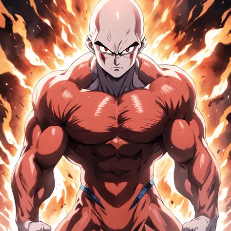 (extremamente detalhado Jiren na academia, intense bodybuilding)