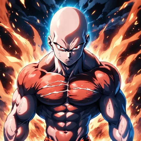 (extremamente detalhado Jiren na academia, intense bodybuilding)