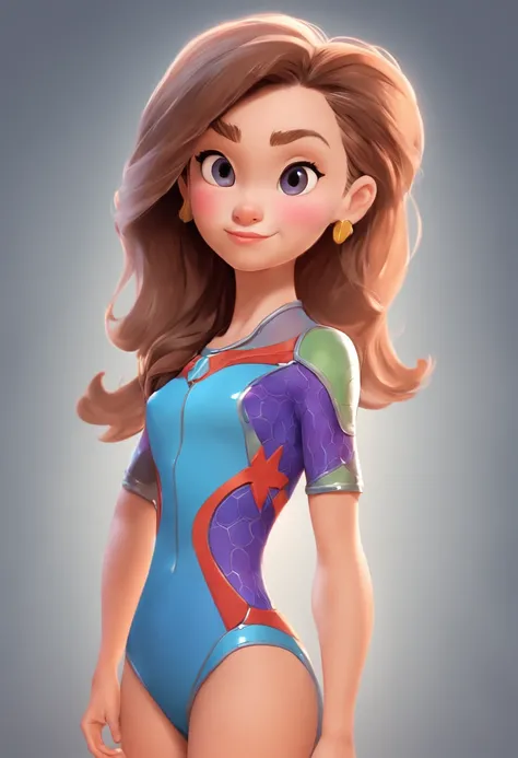 retrato da mulher ::style cartoon, (((Front view))), usando terno, Estilo Disney Pixar, Filme 3D, altamente detalhado, vivid colors (((corpo inteiro))) ::n_style realista, anime ::seed 040506