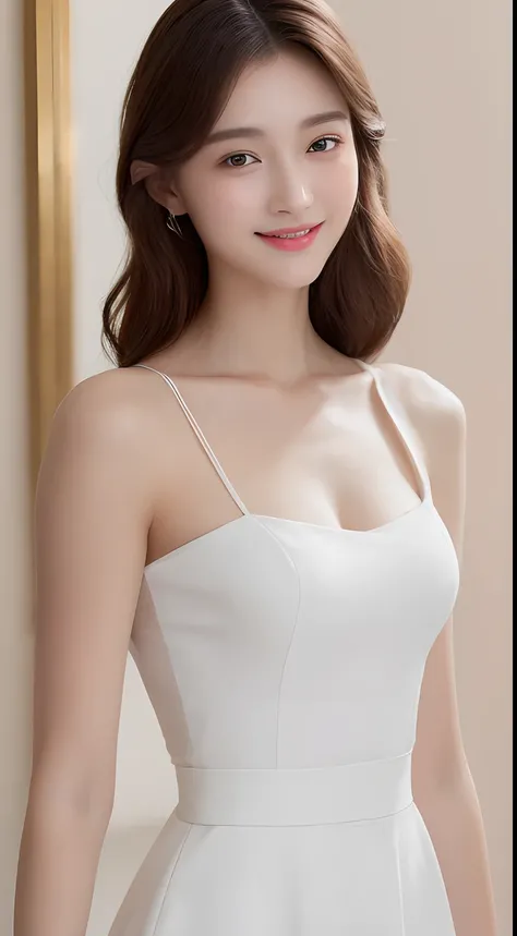 ((Best Quality, 8K, Masterpiece: 1.3)), 1girl, Slim Abs Beauty: 1.3, (Hairstyle Casual, Big Breasts: 1.2), Dress: 1.1, Super Fine Face, Delicate Eyes, Double Eyelids, Smile, Home