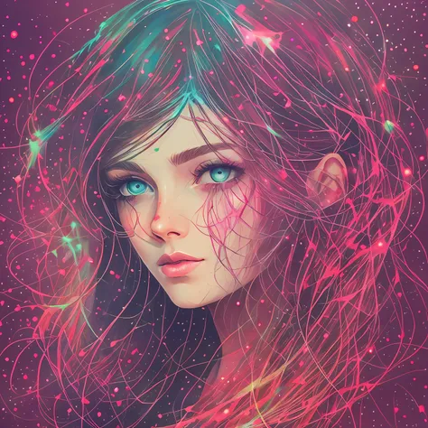 woman with agnes cecile, glowing design, pastel colors, ink drops, autumn lights