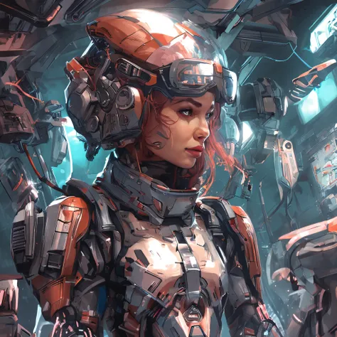 A girl becomes a super soldier，2077 mechanical wind