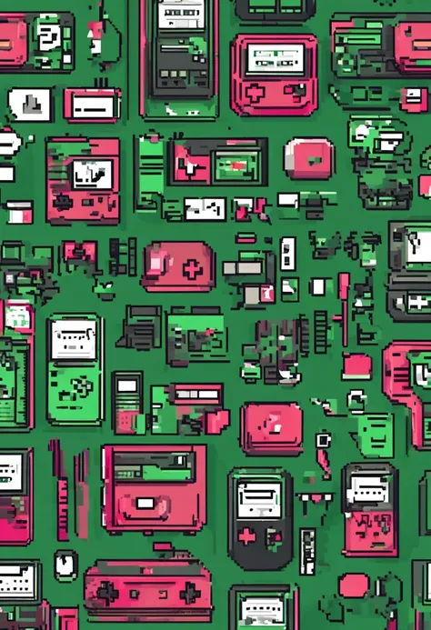 Pixel art, 2d gameboy, pessoa com capuz preto, background in green codes