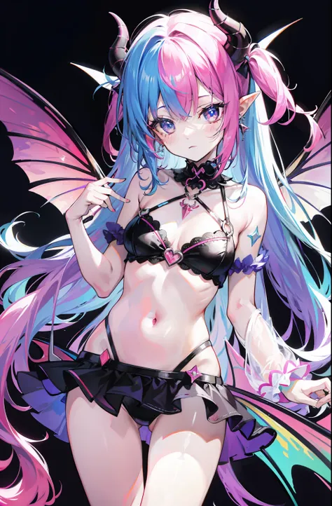 Colorful，Colorful，Colorful but color-based color scheme，A cute and sweet little devil fairy