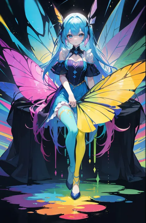 Colorful，Colorful，Colorful but color-based color scheme，Cute and cute magic fairy