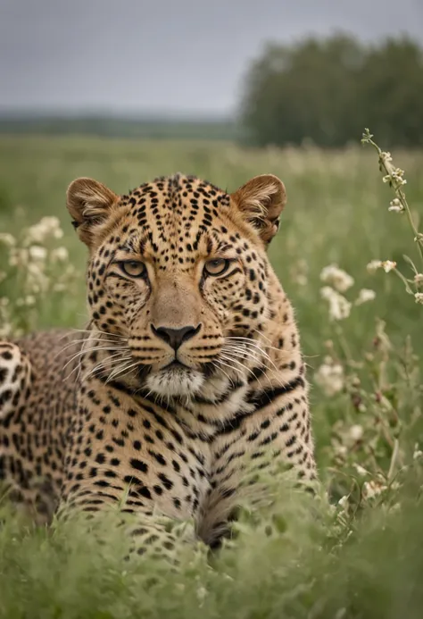 A leopard tank stands alone in a field of Ukrainian wildflowers, its camouflage blends into the landscape until a mine explodes beneath it.