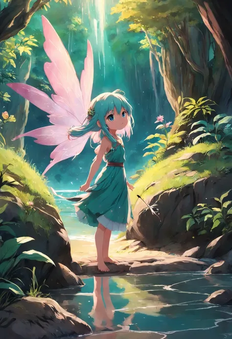 While exploring the island, the friends found a little fairy.