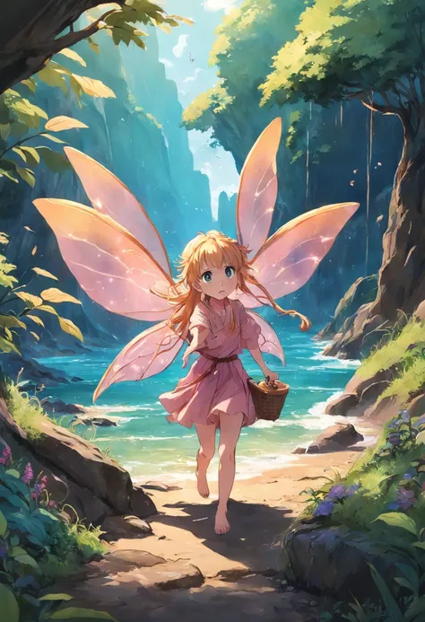 While exploring the island, the friends found a little fairy.