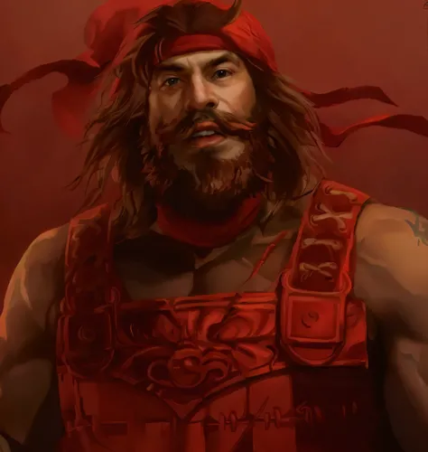 Man with beard and red bandana