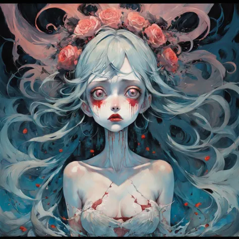 There is ugliness in beauty, But there is also beauty in ugliness. Neogothic. In the style of Adrian Ghenie, Esao Andrews, Jenny Saville, Edward Hopper, surrealism, Dark Art par James Jean, Takato Yamamoto, Minimalisme inkpunk. In the style of Tim Burton. ...