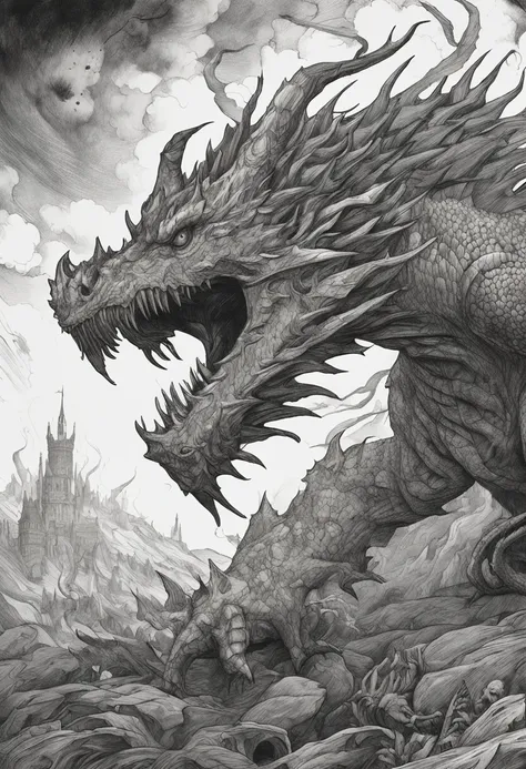 Capture the essence of eternal chaos and impending doom in superb graphite renderings by famous artists. "Your Majesty of Hell: Dragons" It is a visual symphony of darkness and despair, An unforgettable depiction of a world on the brink of destruction.

At...