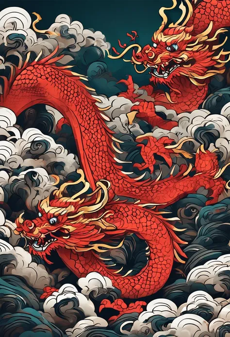 Traditional Chinese characteristics - dragon culture，The majestic and majestic dragon-shaped image is brought to the extreme。